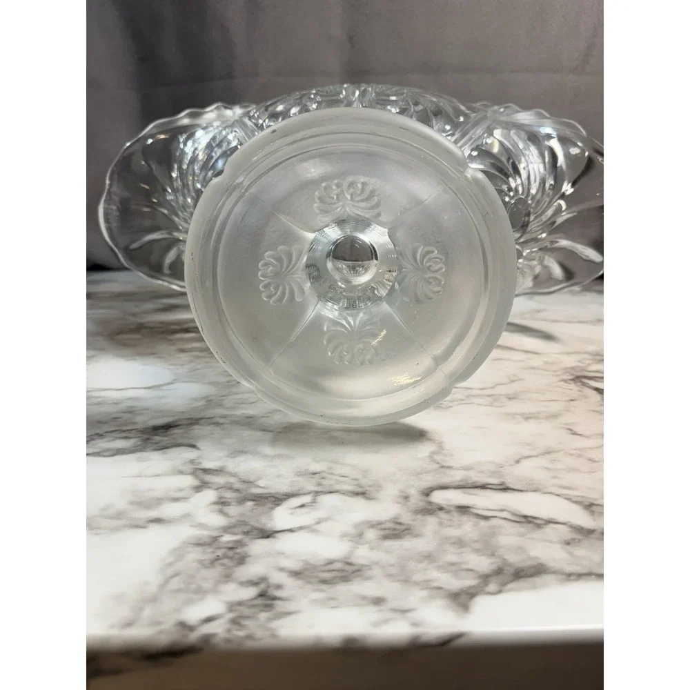 GORGEOUS VTG BANANA BOWL~ LIBS‎ GLASS~ CRYSTAL SATIN GLASS 14